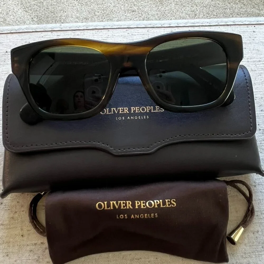 Oliver Peoples Keenan Dark Brown Sunglasses - Picture 3 of 13